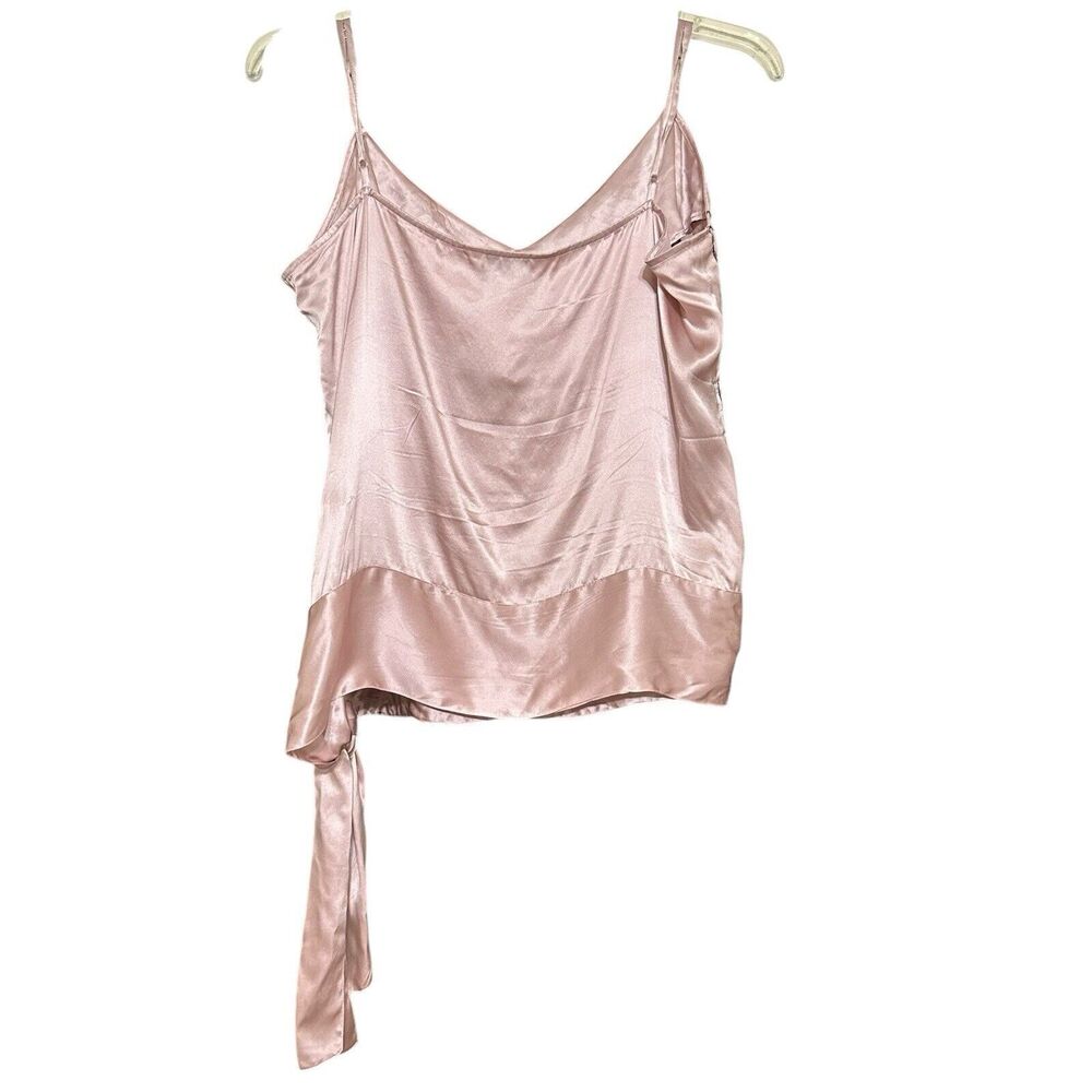 Uniform John Paul Richard Pink Silk Beaded Cami Top Y2K Office Siren Festival - Picture 6 of 6